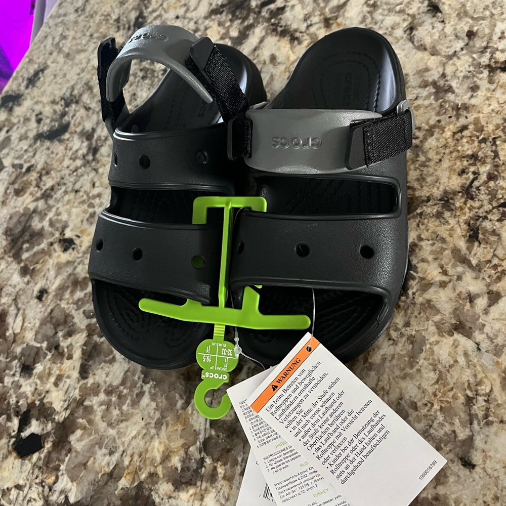 Crocs sandals size 1 for boys New and never worn.